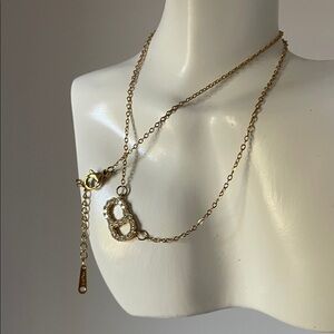 Gold Crystal Infinity Pendant Necklace - Women Jewelry